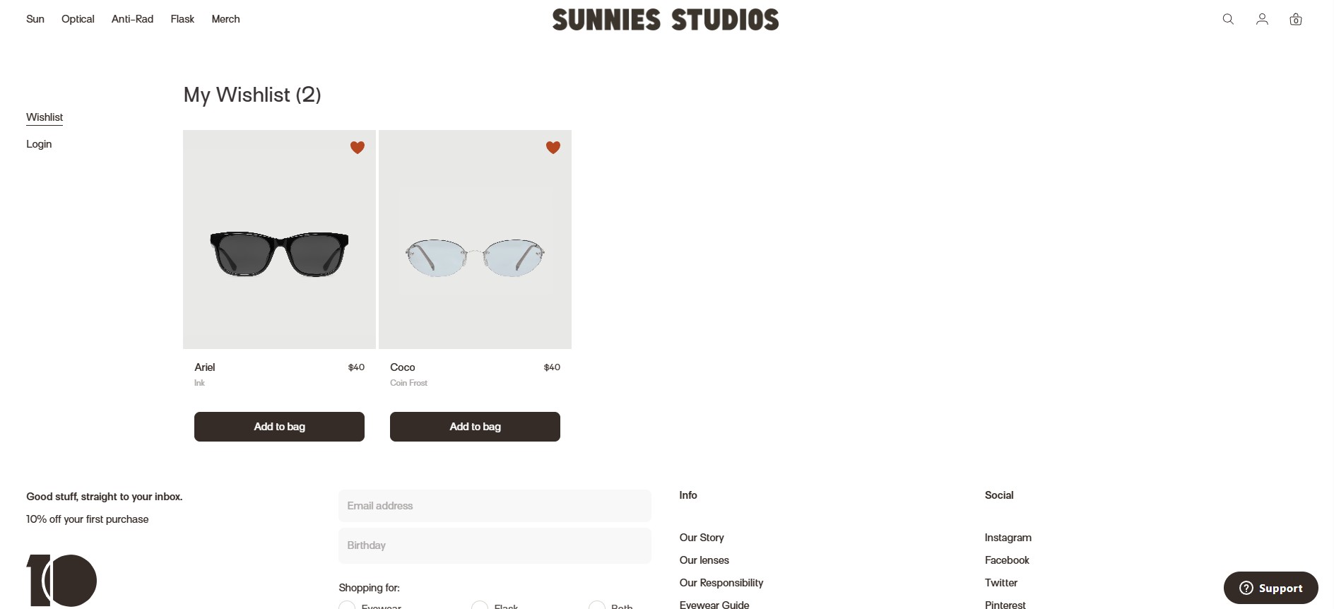 Swym Wishlist Integration